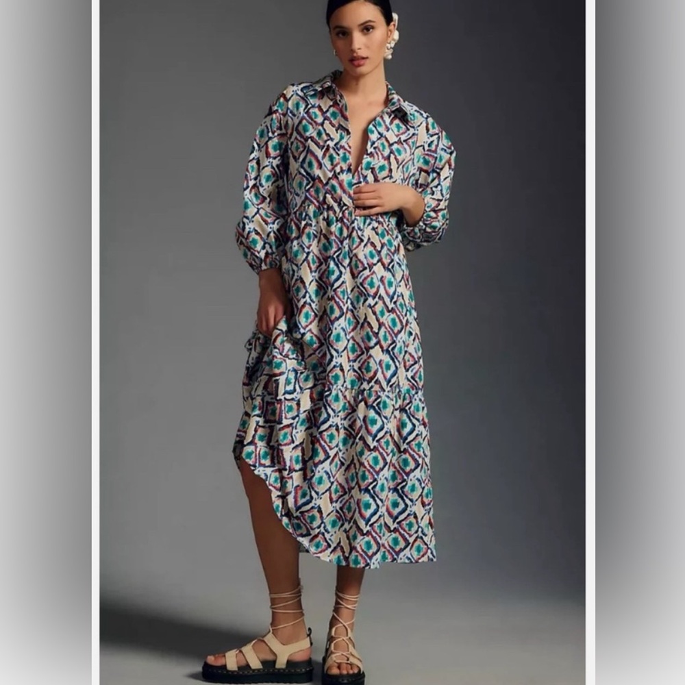 NWT Maeve Bettina Tiered Shirt Dress size XS